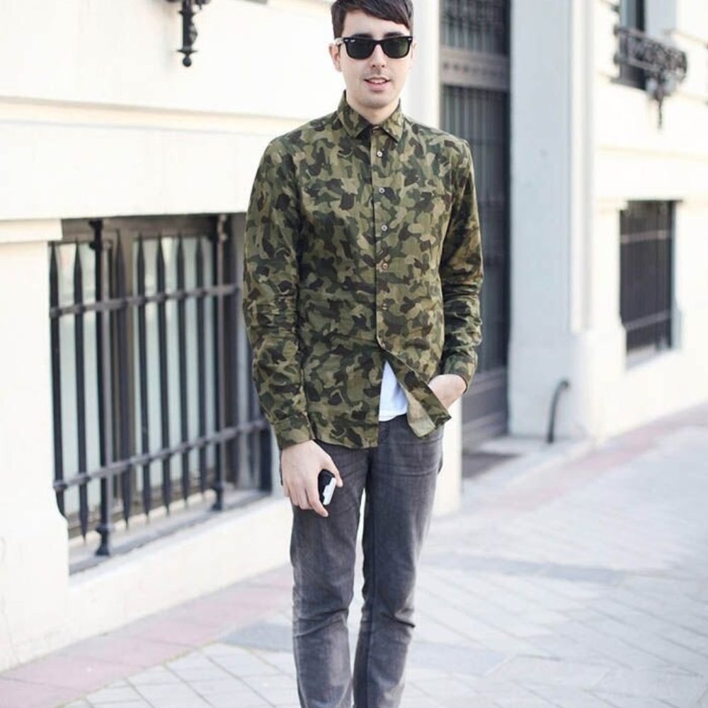 Classic Camouflage Button Down Shirt
